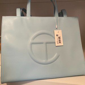 NWT Telfar Medium Shopping Bag, Pool Blue